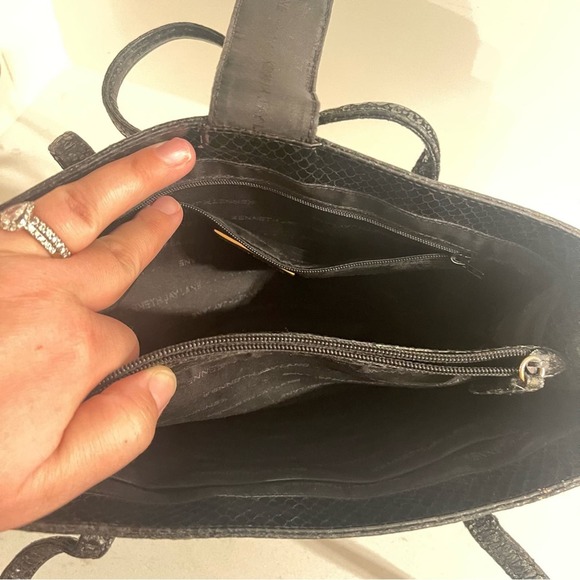 Kenneth Jay Lane 80s Gold Jeweled Snake Black Statement Purse, Rare - Picture 5 of 11